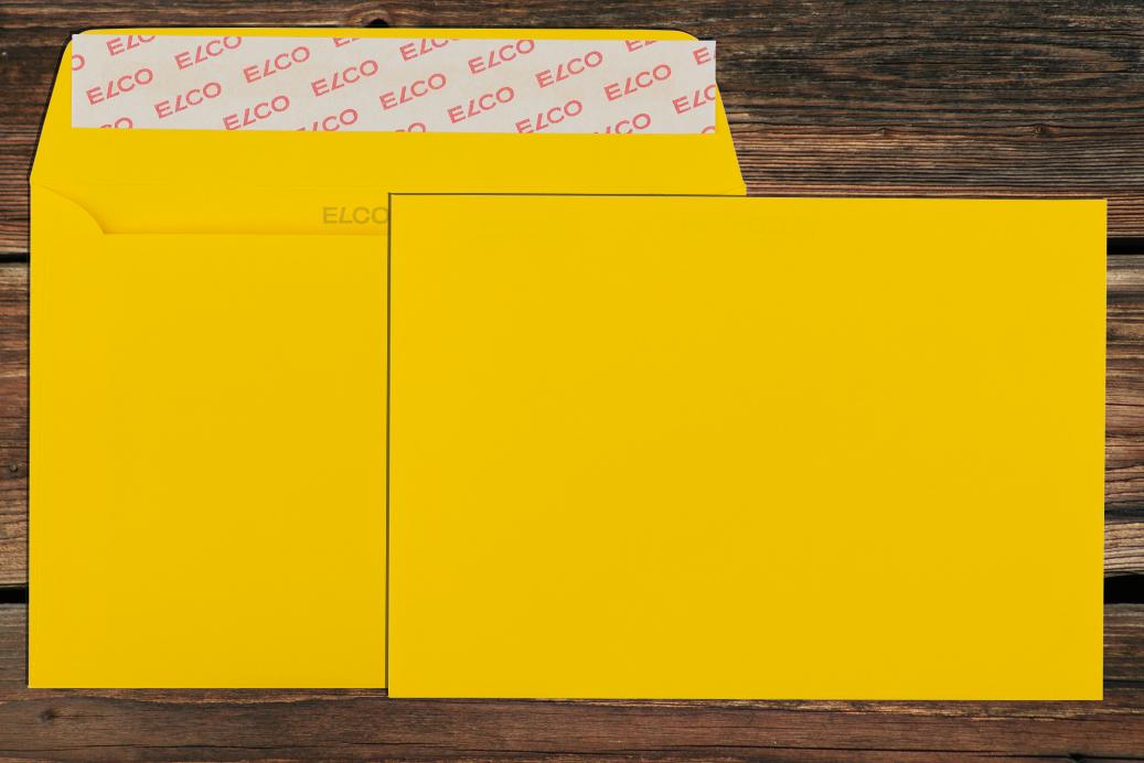 Briefhüllen C6 114x162 mm Haftklebend Goldgelb 100 g/qm